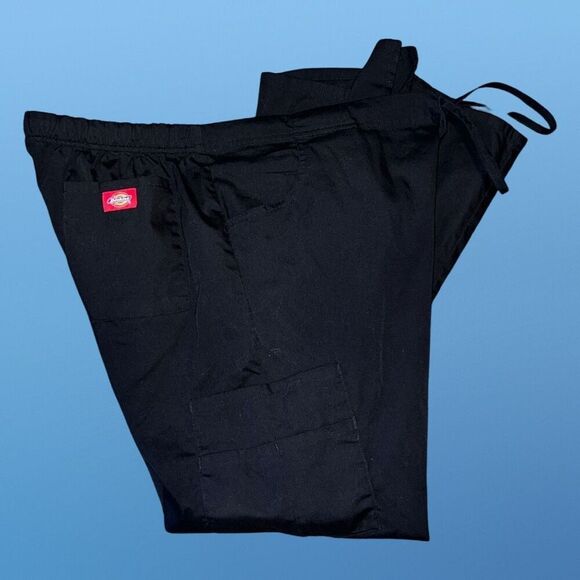 Dickies Unisex Black EDS Signature Drawstring Work Cargo Pant Size Large - Picture 2 of 3